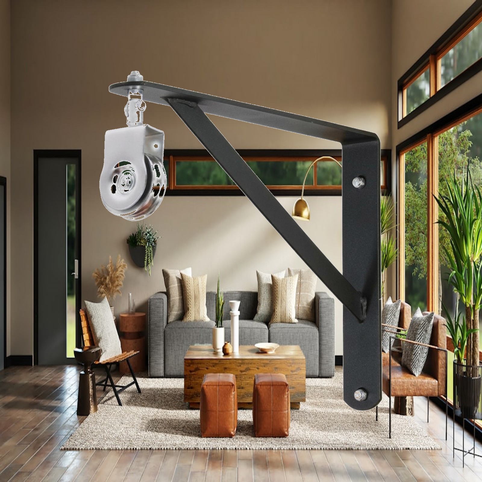 Home Gym Pulley System - Omuz Kası Çalıştırma Aleti, Tutma Saplı,