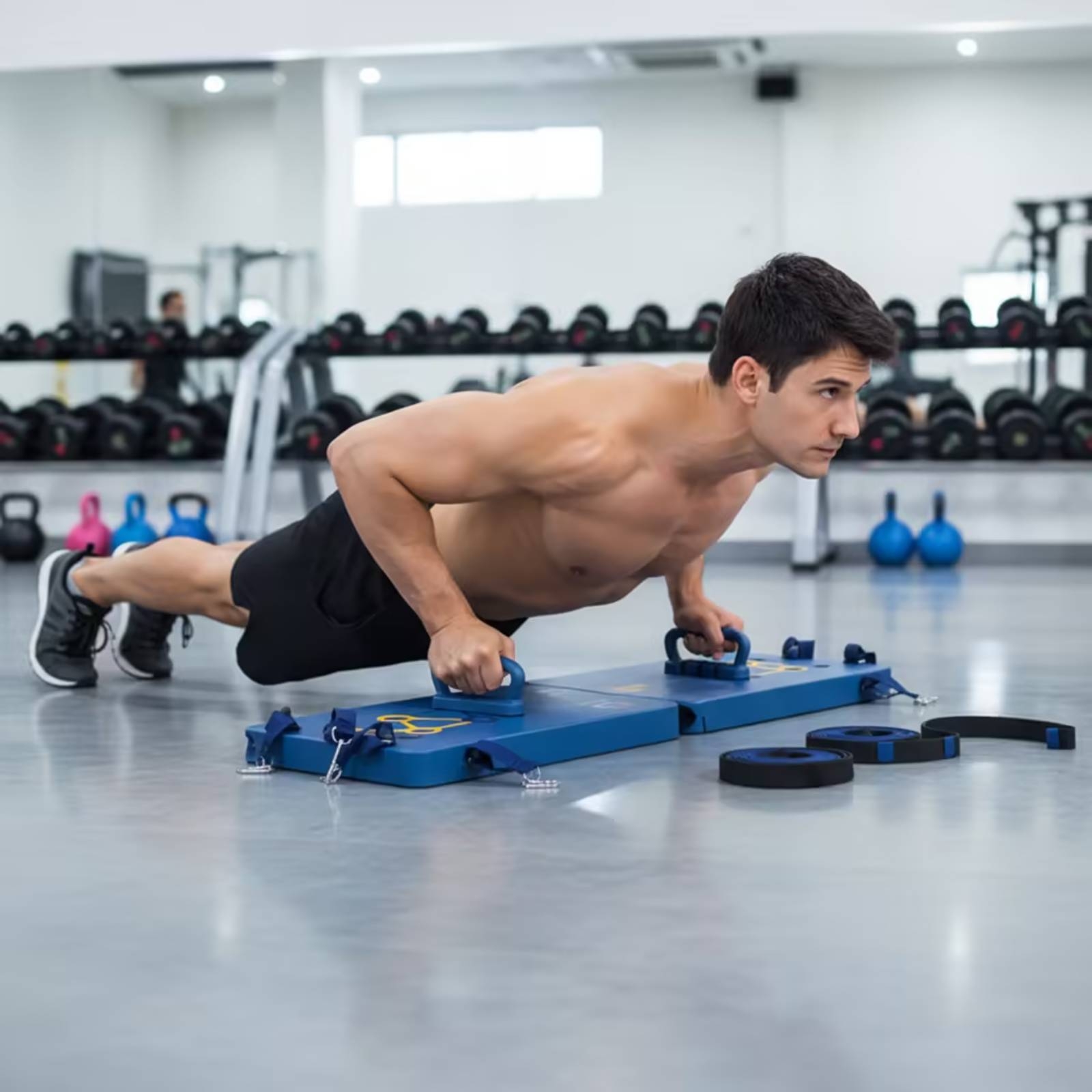 Home Gym For Small Spaces - Kulplu Push Up Tahtası Kompakt Şınav