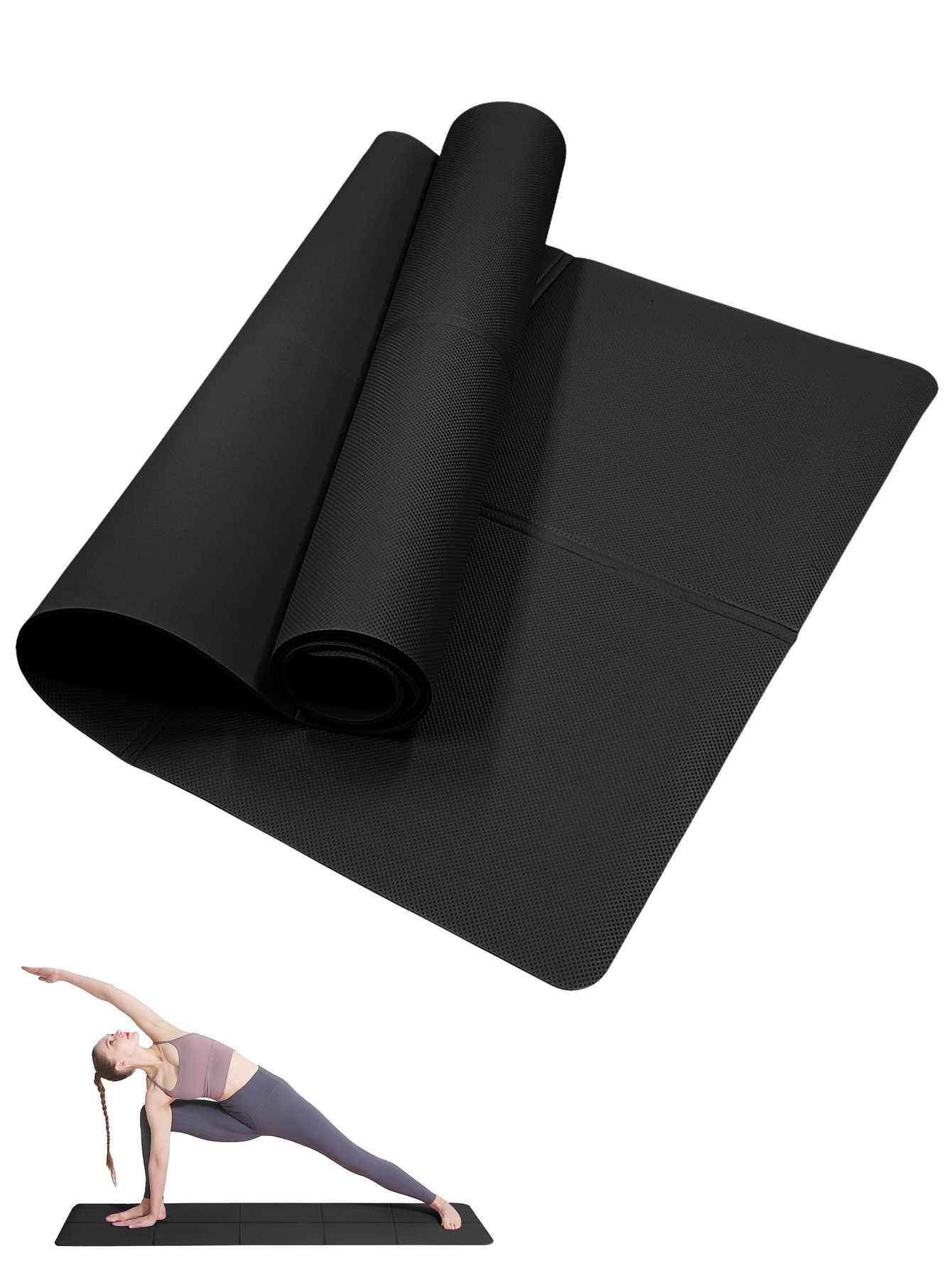 Home Gym Yoga Mat - Katlanabilir Yoga Matı Siyah Çevre Dostu