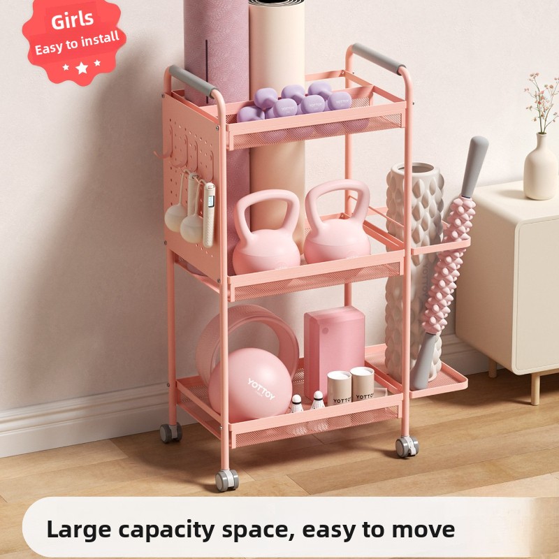 Home Gym Folding Rack - Minimalist Demir Depolama Rafı Çok Katmanlı