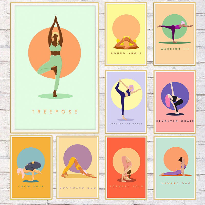 Modern Soyut Yoga Pozları Post - Home Gym Yoga Room incelemesi ve fiyatı