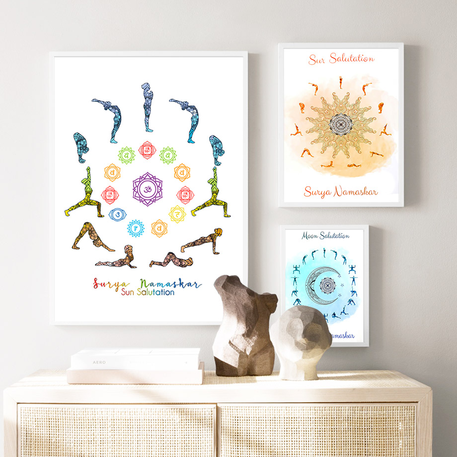 Yoga Pose Güneş Ay Salutation  - Home Gym Yoga Room incelemesi ve fiyatı