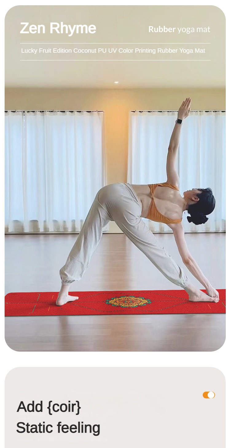 Zen kafiye buzlu Pu doğal kauç - Home Gym Yoga Mat incelemesi ve fiyatı