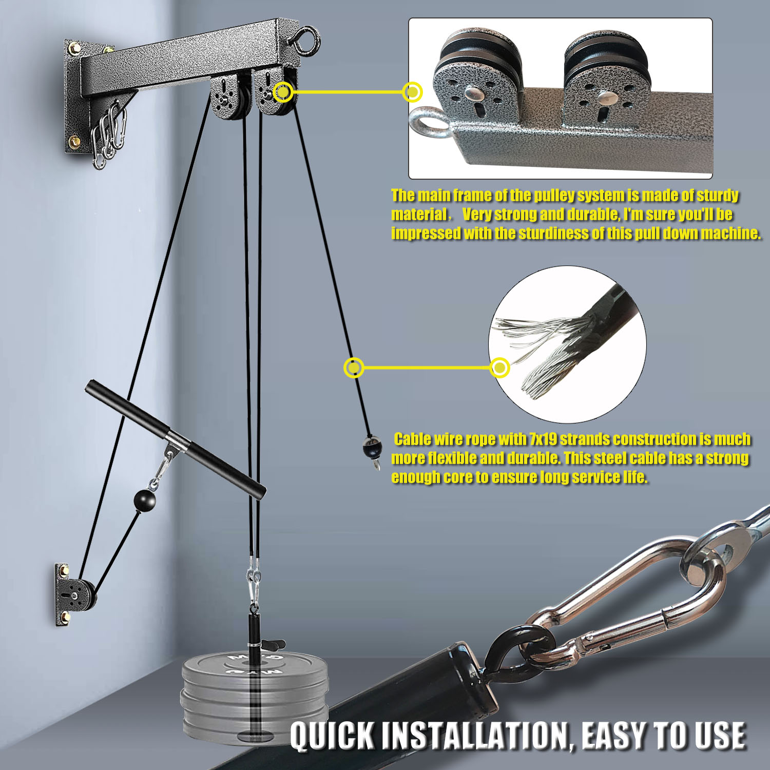 Fitness Duvara Monte Kasnak Si - Home Gym Pulley System incelemesi ve fiyatı
